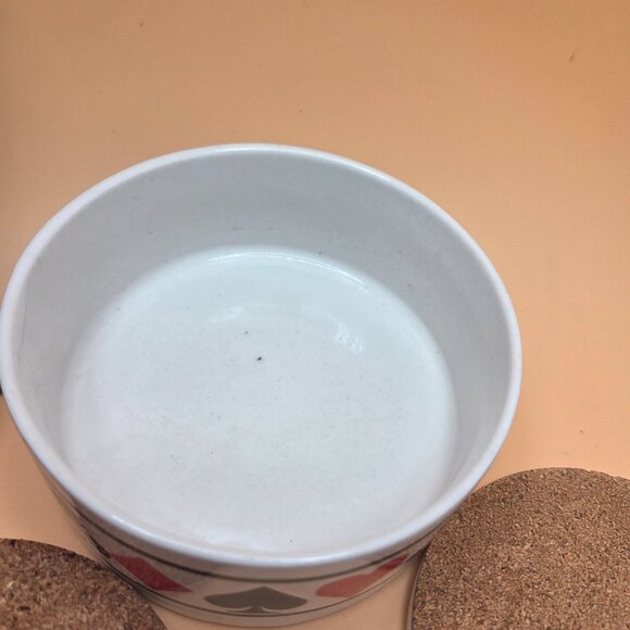 Ceramic Poker Coasters & Holder with Lid American Atelier Casino Royale Cards - Picture 7 of 15